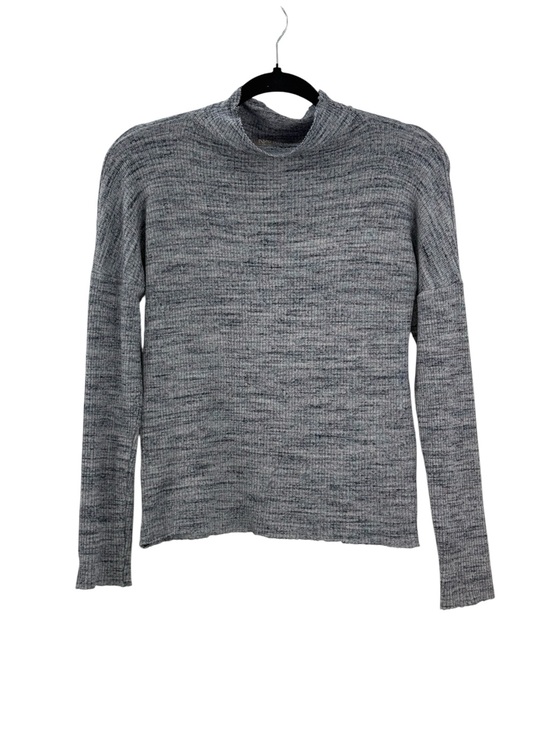 Nation LTD Sweaters - Nation LTD Gray Ribbed Mock Neck Long Sleeve Top Raw Hem Size S